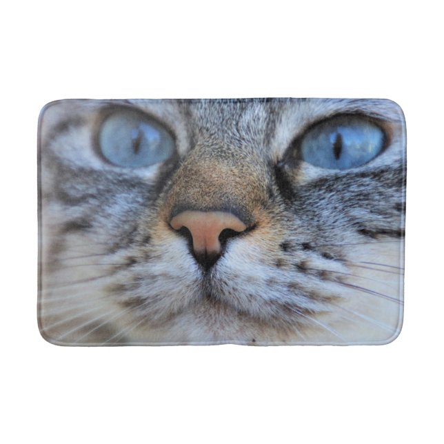 Grey Cat Bath Mat (Front)