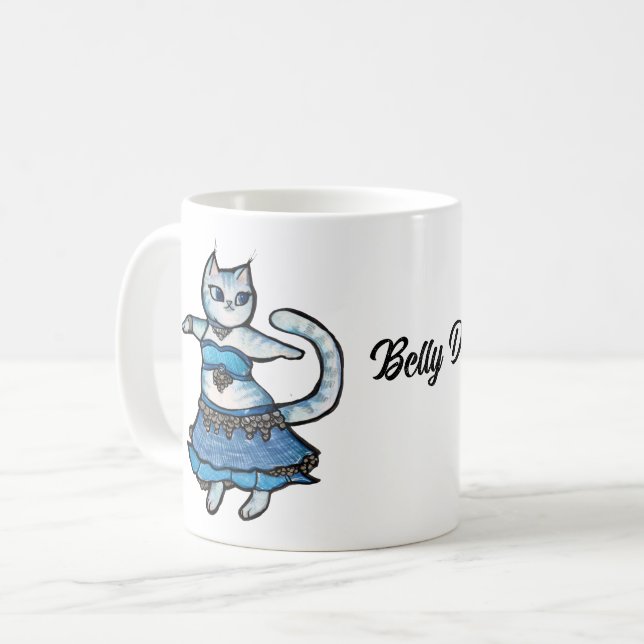 Grey Cat Belly Dancer                              Coffee Mug (Front Left)
