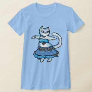 Grey Cat Belly Dancer T-Shirt