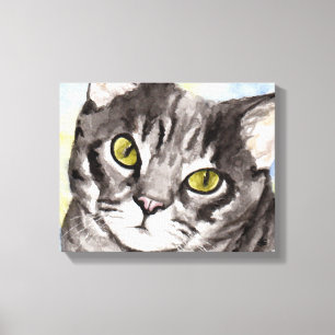 Grey Cat Canvas Print