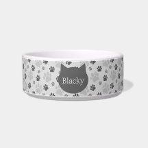 Grey Cat Paw Print Pattern