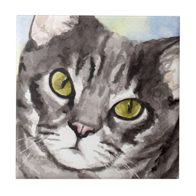 Grey Cat Tile (Front)