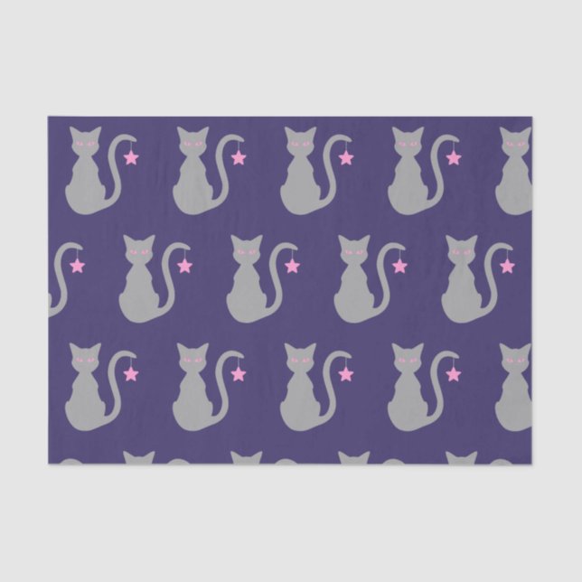 Grey Cat Tissue Paper (Front)