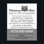 Grey Cat, Veterinarian, Veterinary Service Flyer<br><div class="desc">Grey Cat,  Veterinarian,  Veterinary Service Advertising Flyer by The Business Card Store.</div>