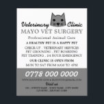 Grey Cat, Veterinarian, Veterinary Service Flyer<br><div class="desc">Grey Cat,  Veterinarian,  Veterinary Service Advertising Flyer by The Business Card Store.</div>