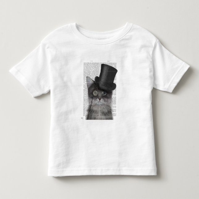Grey Cat with Top Hat (Front)