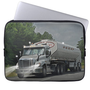Grey Cattle Feed Cistern Truck for Truckers & Kids Laptop Sleeve