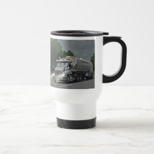 Grey Cattle Feed Cistern Truck for Truckers & Kids Travel Mug