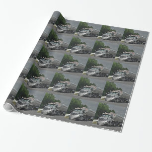 Grey Cattle Feed Cistern Truck for Truckers & Kids Wrapping Paper