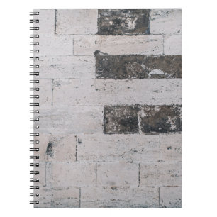Grey cement wall notebook