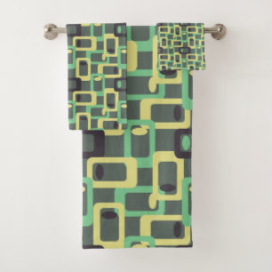 Grey Chain Link  Bath Towel Set