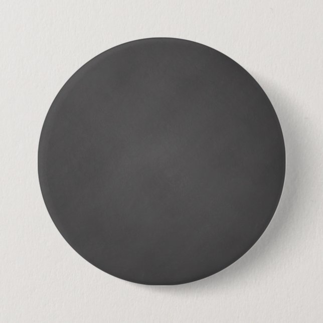 Grey Chalkboard Background Black Chalk Board 3 Inch Round Button (Front)