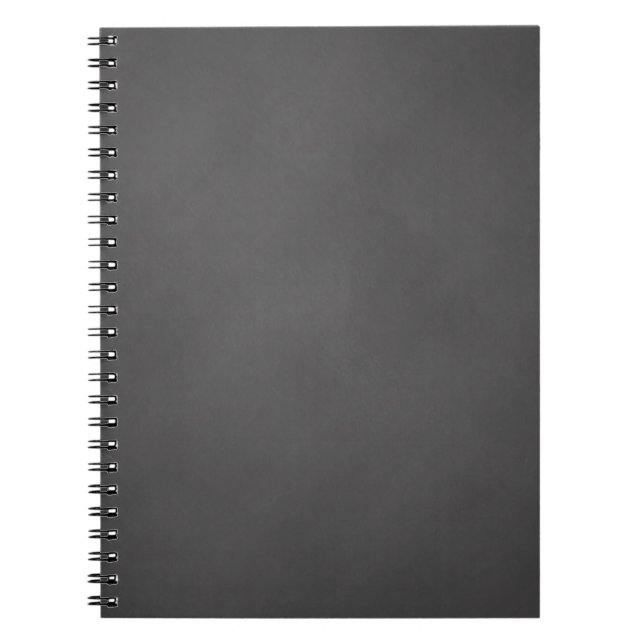 Grey Chalkboard Background Black Chalk Board Notebook (Front)
