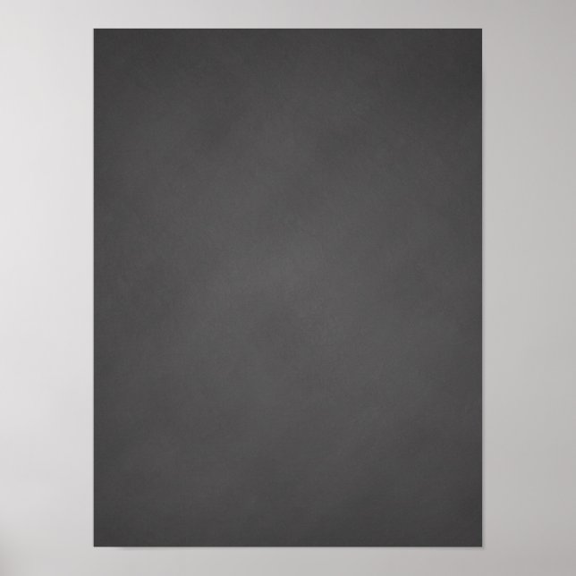 Grey Chalkboard Background Black Chalk Board Poster (Front)
