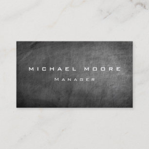 Grey Chalkboard Pattern Manager Business Card