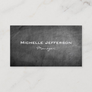 Grey Chalkboard Pattern Manager Business Card