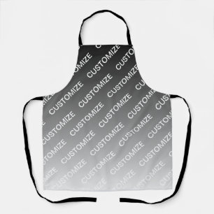 Grey (changeable colour) Ombre & Text Pattern Apron