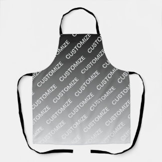 Grey (changeable colour) Ombre & Text Pattern Apron