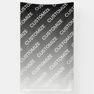 Grey (changeable colour) Ombre & Text Pattern Banner