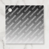 Grey (changeable colour) Ombre & Text Pattern
