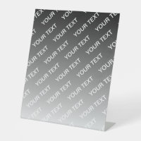 Grey (changeable colour) Ombre & Text Pattern