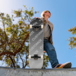 Grey (changeable colour) Ombre & Text Pattern Skateboard<br><div class="desc">Modern looking,  customizable design,  edit as you like!</div>