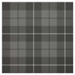 Grey charcoal black plaid pattern fabric