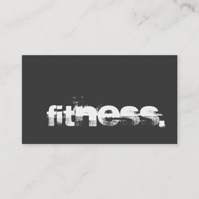 Grey Charm Personal Trainer Fitness Business Card (Front)