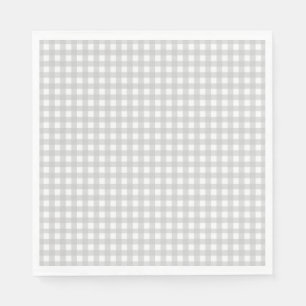 Grey Check Pattern Gingham Napkin