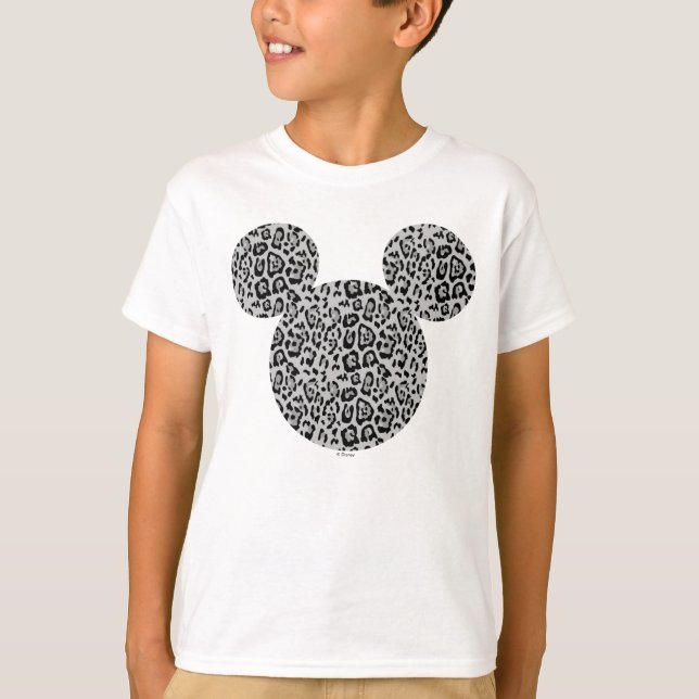 Grey Cheetah Mickey Mouse Icon Toddler T-shirt (Front)