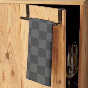 Grey Chequerboard Kitchen Towel