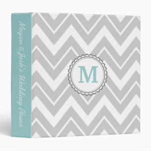 Grey Chevron Binder