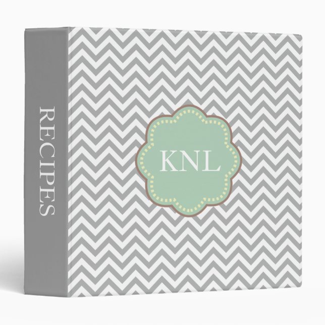 Grey Chevron Binder (Front/Spine)