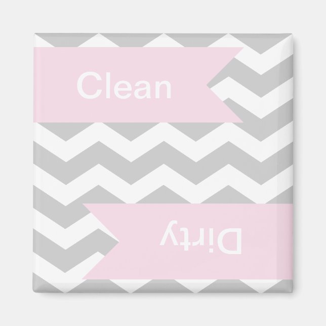 Grey Chevron Clean - Magnets de lave-vaisselle sal (Devant)