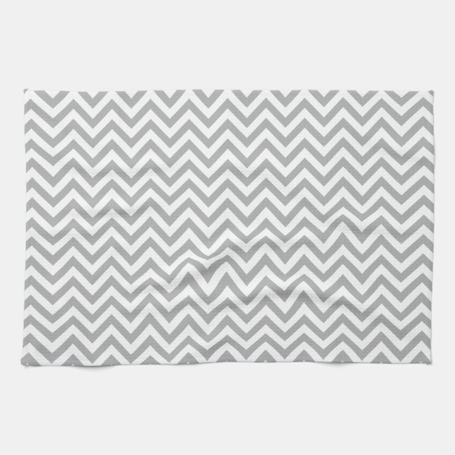 Grey Chevron Kitchen Towel (Horizontal)