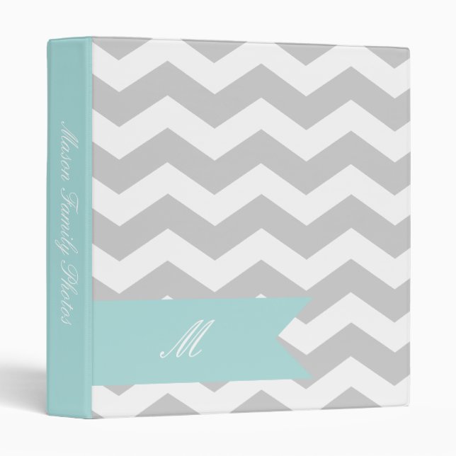 Grey Chevron Photo Binders (Front/Spine)