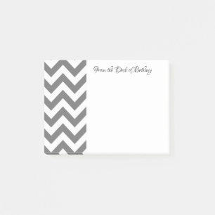 Grey Chevron Post It Notes