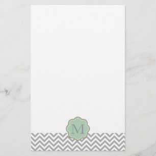 Grey Chevron Stationery