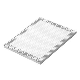 Grey Chevron Stripes Notepad