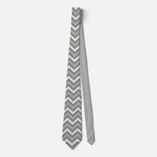 Grey Chevron Tie