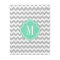 Grey Chevron with Mint Monogram