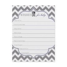 Grey Chevron with Panda Wishes for Baby
