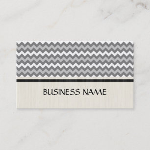 Grey Chevron Zigzag Pattern Business Card