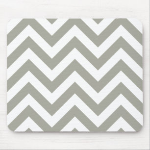 Grey  Chevrons Zig Zag Pattern Mouse Pad