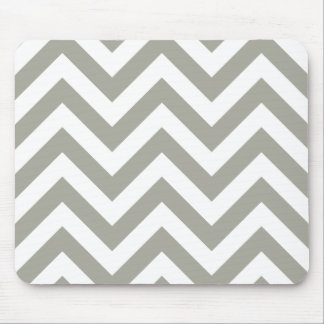 Grey  Chevrons Zig Zag Pattern Mouse Pad