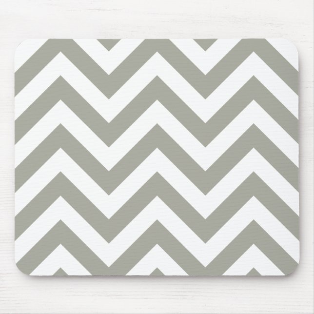 Grey  Chevrons Zig Zag Pattern Mouse Pad (Front)