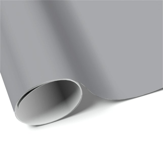Grey Chiseled Stone Solid Colour Print, Neutral Wrapping Paper (Roll Corner)