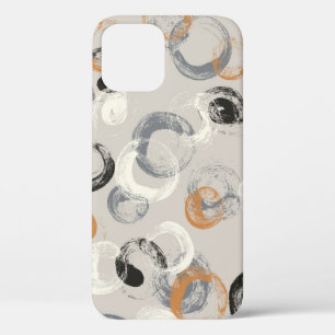 Grey Circles: Simple Seamless Pattern iPhone 12 Case