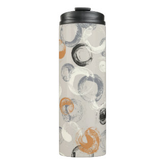 Grey Circles: Simple Seamless Pattern Thermal Tumbler