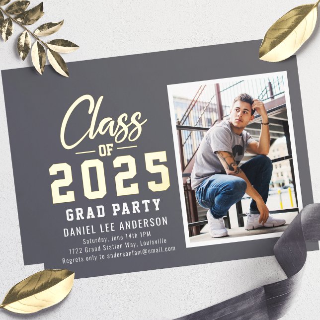Grey Class of 2025 Photo Graduation Party (Creator Uploaded)